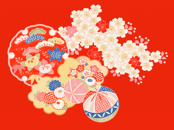 Японское кимоно
 - Вектор,изображение