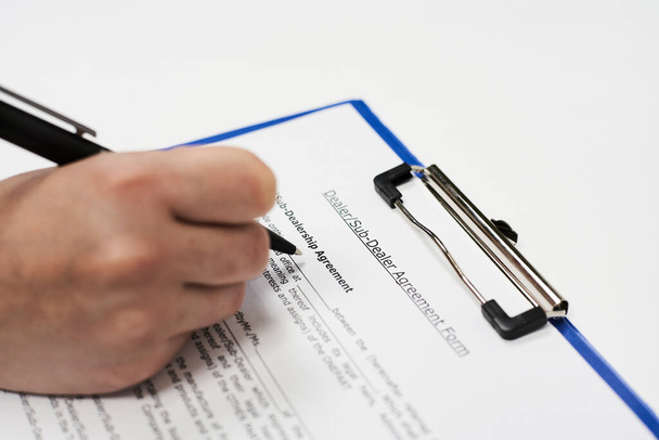 Dealer and sub-dealer agreement form - Photo, Image