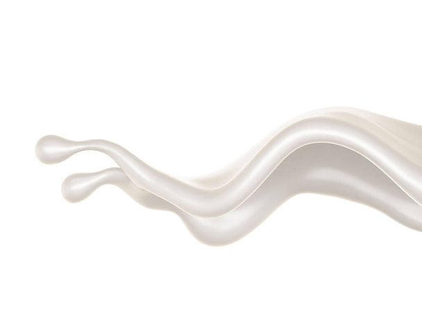 A splash of milk. 3d rendering, 3d illustration. - Фото, изображение