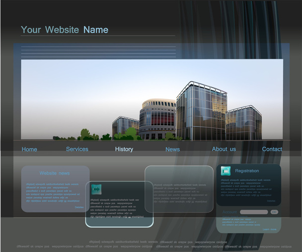 Web page template City, travel consept - Vector, afbeelding