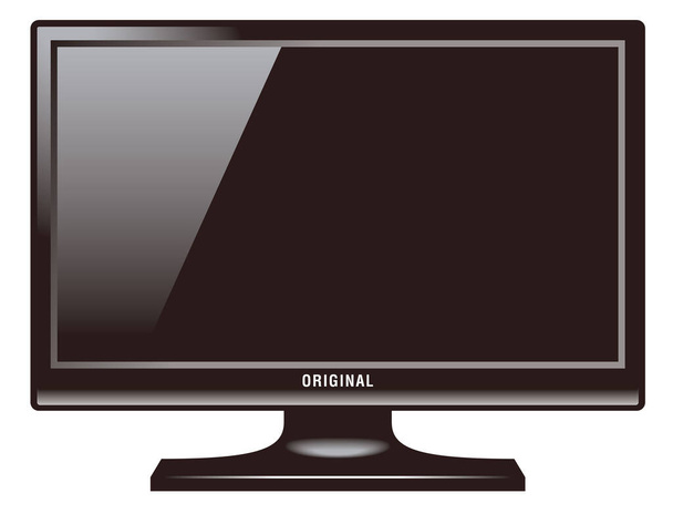 Illustration of TV or the monitor. / The front. Standard design. - Photo, Image