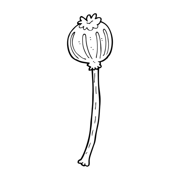 cartoon dried poppy - Vector, Image