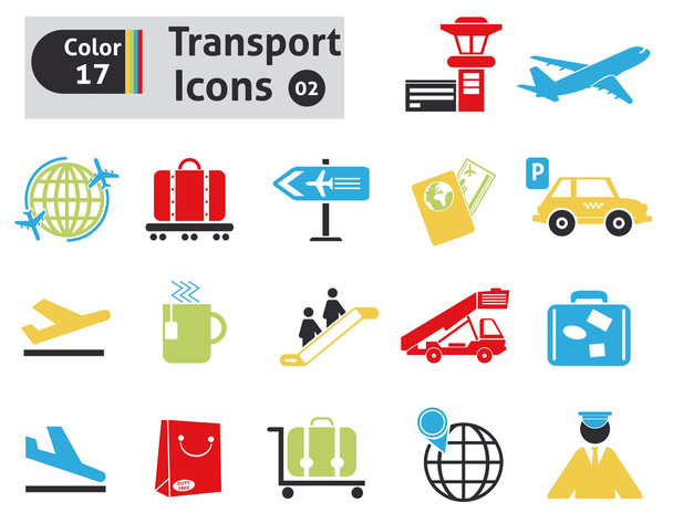 Iconos de transporte - Vector, Imagen