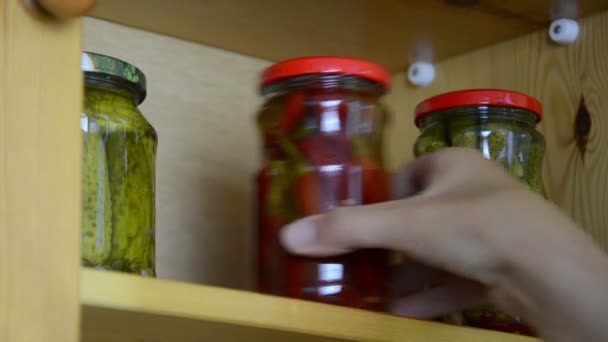Shelf jars - Footage, Video