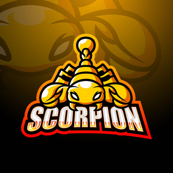 Vector illustratie van Scorpion mascotte esport logo ontwerp - Vector, afbeelding