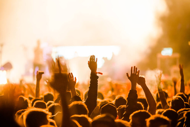 multidão no concerto festival de música de verão - Foto, Imagem