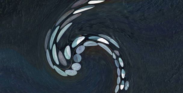 Abstract photography with wave effect, art  digital, abstract, yin yang symbol, - Photo, Image