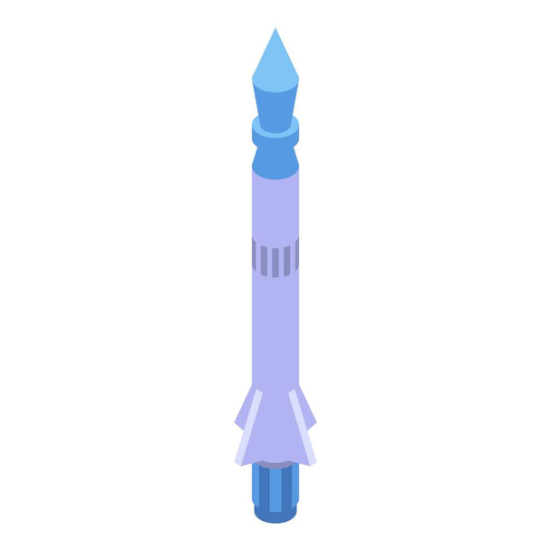 Army missile icon, isometric style - Διάνυσμα, εικόνα