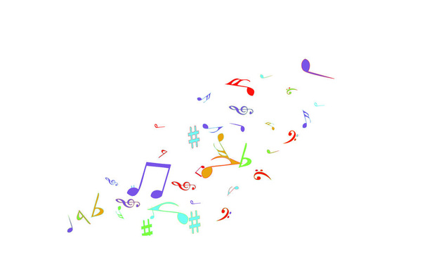 Signes musicaux. Contexte moderne avec notes. Élément vectoriel pour affiche musicale - Vecteur, image
