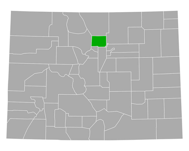 Mapa Głazu w Kolorado - Wektor, obraz