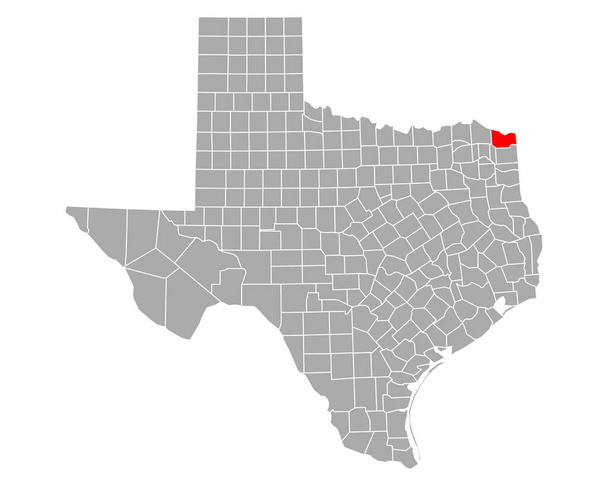 Mapa Bowie v Texasu - Vektor, obrázek