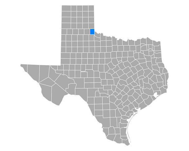 Mapa Childress w Teksasie - Wektor, obraz