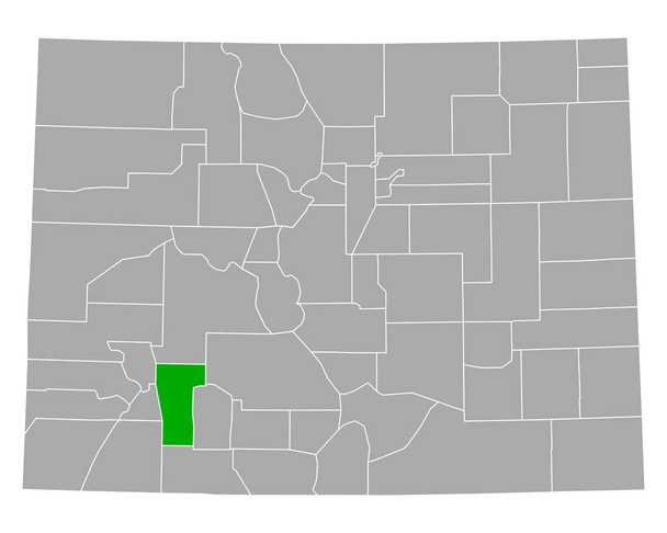 Karte von Hinsdale in Colorado - Vektor, Bild