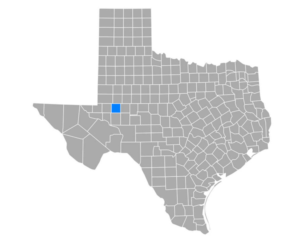 Mapa Midlandu w Teksasie - Wektor, obraz
