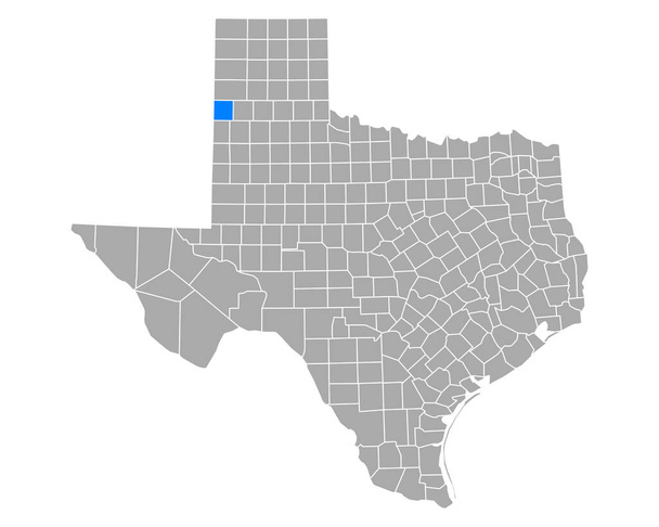 Map of Parmer in Texas - Vector, Image