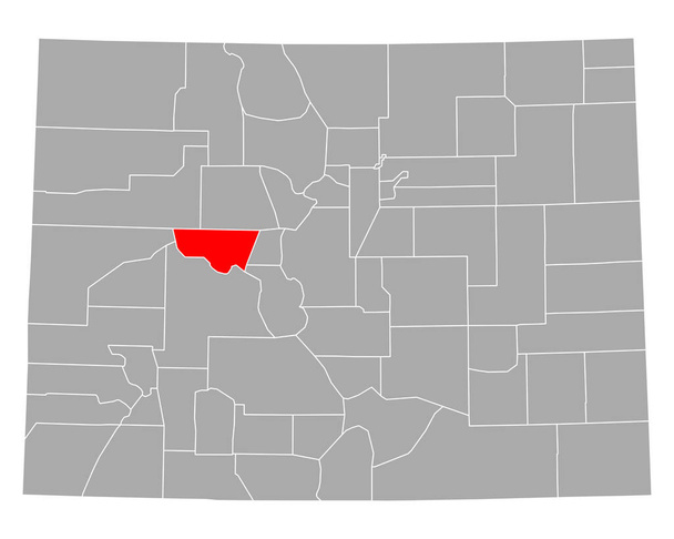 Karte von Pitkin in Colorado - Vektor, Bild