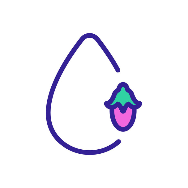 vettore icona goccia di liquido jojoba. segno di goccia di liquido di jojoba. illustrazione simbolo di colore - Vettoriali, immagini