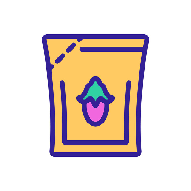 Вектор иконок пакета jojoba berry. Жожоба ягода знак пакета. цветные символы - Вектор,изображение