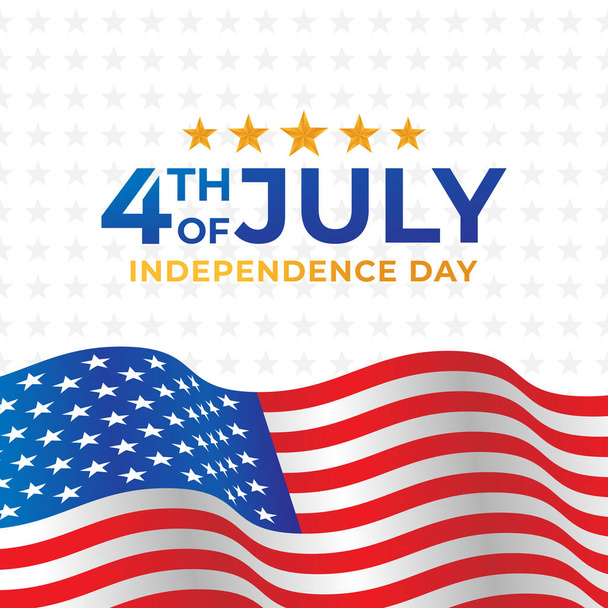 4 lipca Dzień Niepodległości Stanów Zjednoczonych Ameryki Baner Kontekst Wektor ilustracji. Dzień Niepodległości Stanów Zjednoczonych Ameryki 4 lipca z American Flag wektor design. - Wektor, obraz