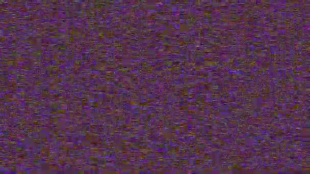 Gemengde-gekleurde foutgegevens neon cyberpunk glinsterende achtergrond.  - Video