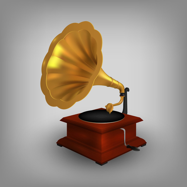 Gramophone - Vector, afbeelding