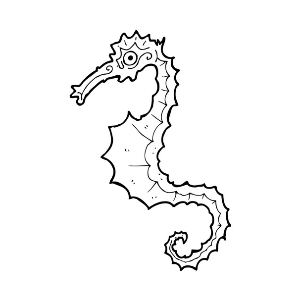 koń kreskówka morze - Wektor, obraz