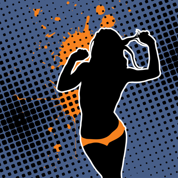 Sexy woman silhouette - Vector, Image