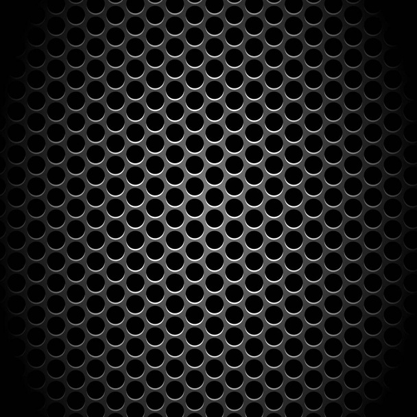 Texture of metal with reflection with perforation - illustration - Vector, Image