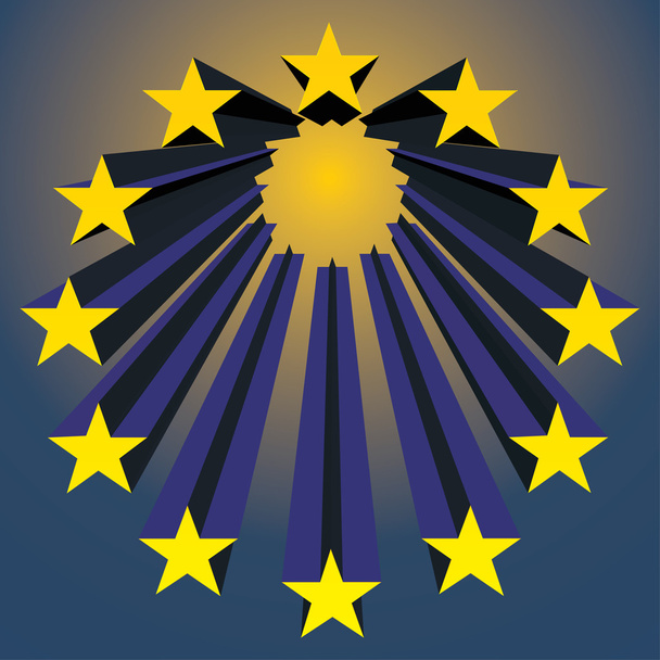 Stars der europäischen Gewerkschaften - Vektor, Bild