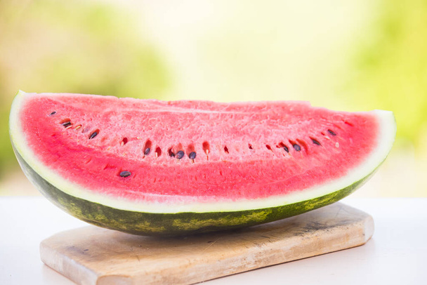 Summer fruits. Fresh watermelon slice - Photo, Image
