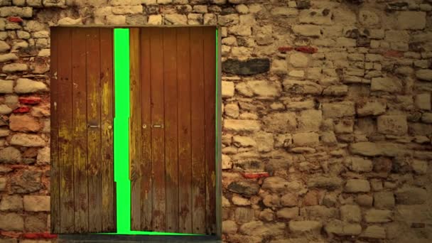オープンドア-緑の画面上の3Dアニメーション - 映像、動画