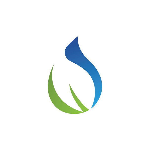 water drop and leaf logo  - Vector, Image