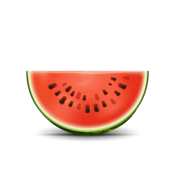 Watermelon. Fresh fruit, 3d realistic vector icon - Vector, Image