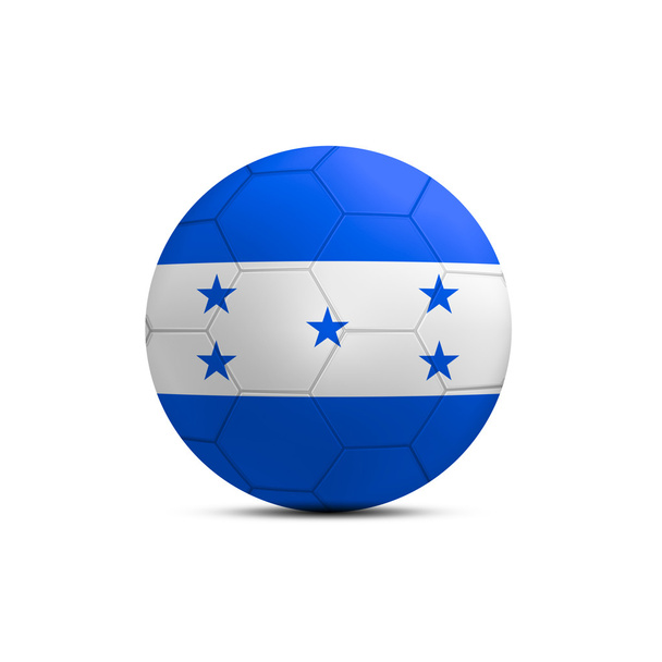 Ονδούρα μπάλα σημαίας απομονώνονται σε λευκό φόντο - Φωτογραφία, εικόνα