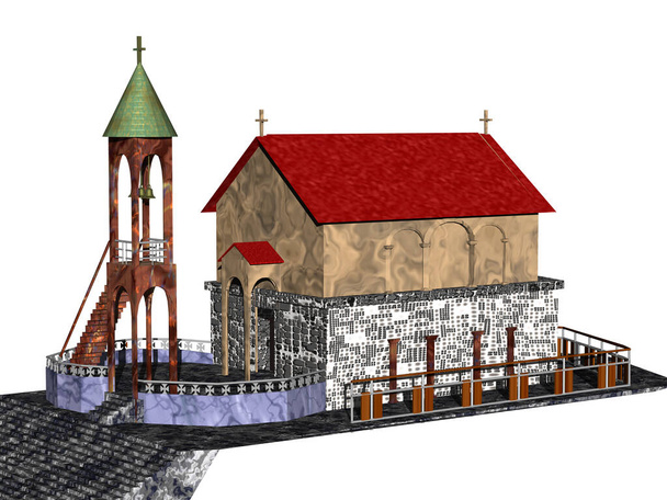 Vecchia Chiesa con campanile
 - Foto, immagini