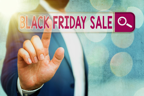 Kézírás szöveg írás Black Friday Sale. Koncepció jelentése Vonzza a vásárlókat exkluzív termék s alacsonyabb ár. - Fotó, kép