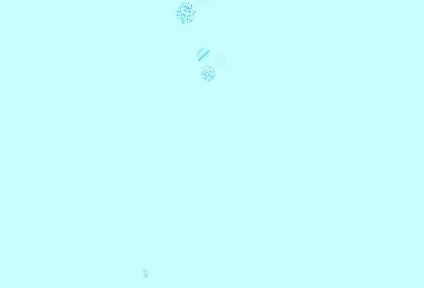Fondo vectorial de luz azul con puntos. Ilustración abstracta brillante con gotas borrosas de lluvia. Diseño para su anuncio de negocio. - Vector, imagen