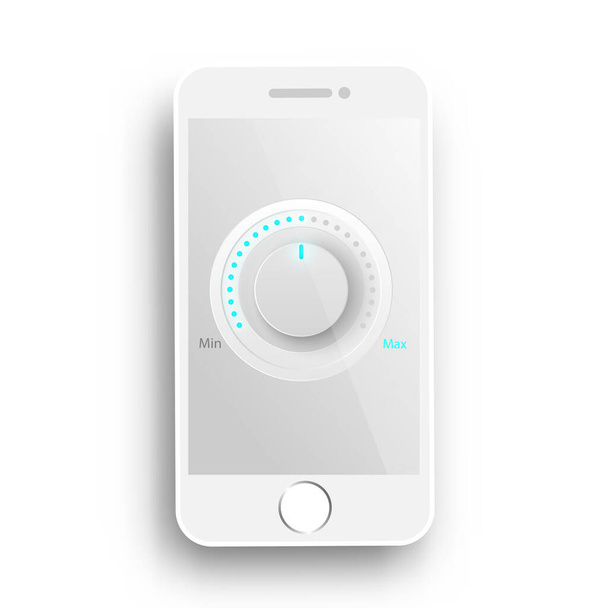 music player botton on mobile phone vector - Vector, Image