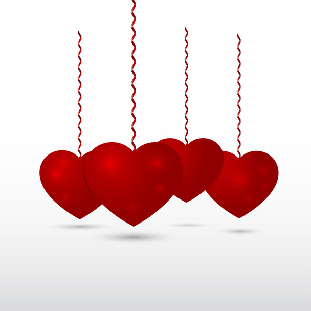 Red volumetric hearts - Foto, Imagen