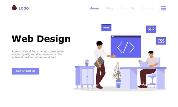 Web Design Vector Illustration Concept, Geschikt voor web landing page, ui, mobiele app, redactioneel ontwerp, flyer, banner, en andere aanverwante gelegenheden - Vector, afbeelding