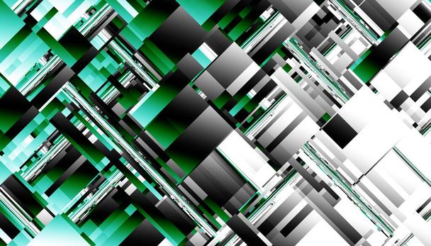 Modèle fractal numérique abstrait. Image technologique futuriste abstraite. - Photo, image