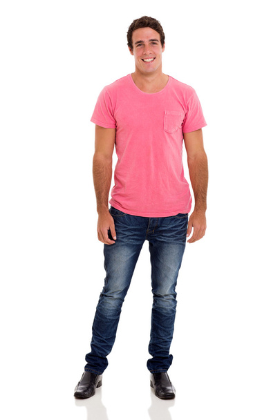 young casual man on white background - Foto, immagini