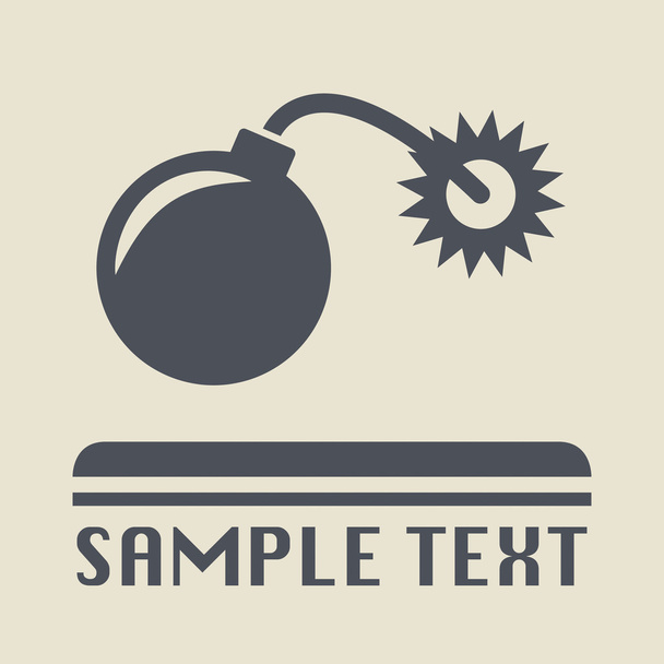 Bomb icon or sign - Vector, imagen