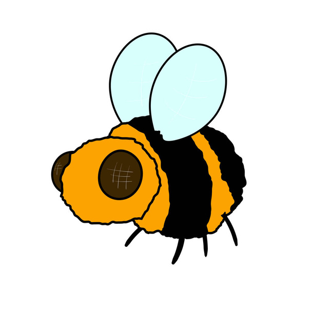Ícone de abelha. Isolado em fundo branco. Ilustração vetorial
. - Vetor, Imagem