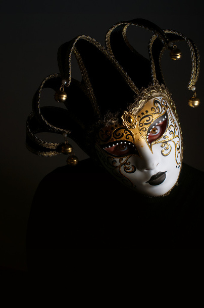 Portret met Venetië masker - Foto, afbeelding