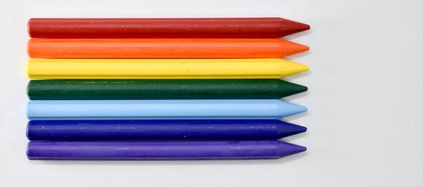 BIG AND COLOURFUL CRAYONS FOR KIDS - Photo, Image