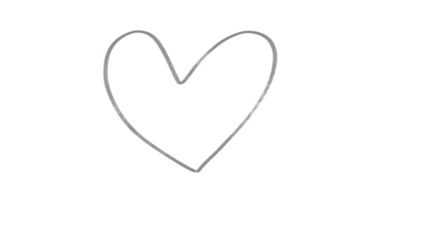 Hands drawn heart with doodles. Animation motion graphics. Transparent background. - Footage, Video