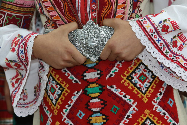 Traditional Bulgarian authentic folklore clothes - Photo, Image