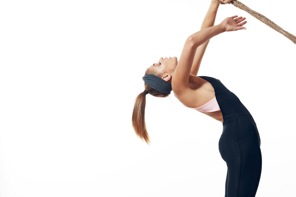Sportos nő karcsú fitness figura - Fotó, kép