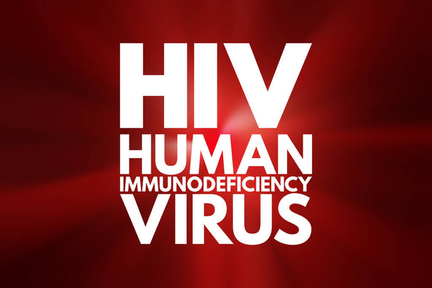 HIV - Ihmisen immuunikatoviruksen lyhenne, terveyskäsitteen tausta - Valokuva, kuva